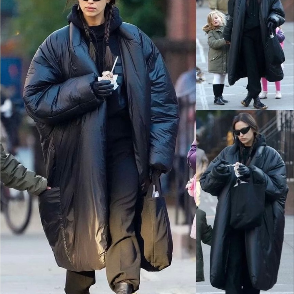 YEEZY x Gap x Balenciaga Long Round Black Puffer Coat - Picture 7 of 8